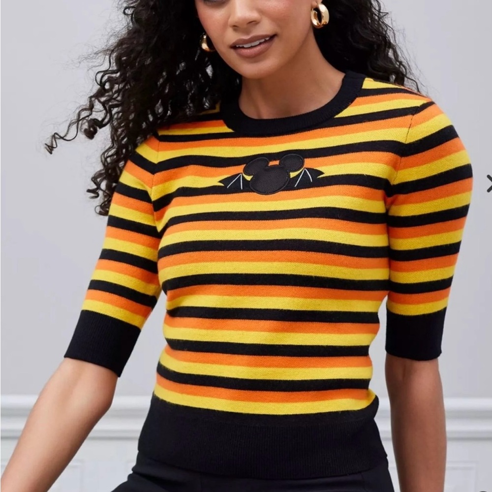 Disney Striped Mickey Mouse Sweater
